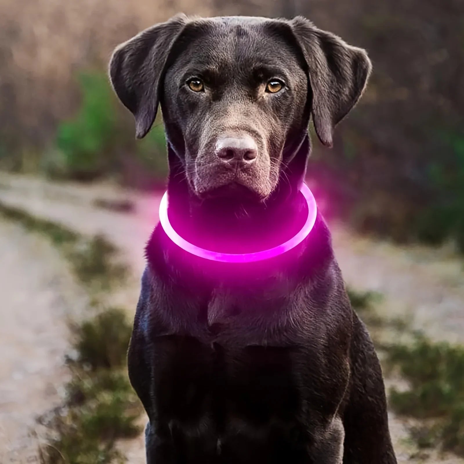 LED Light-Up Dog Collar – USB Rechargeable Safety Collar for Night Walks