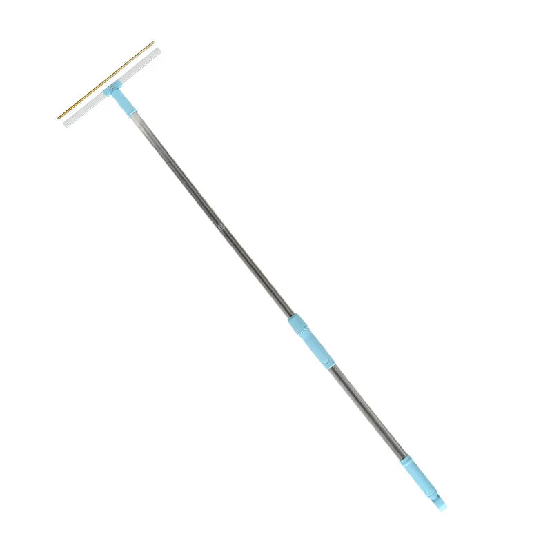 Pet Hair Remover Carpet Rake – Long Handle Rubber Bristle Broom for Dog & Cat Fur