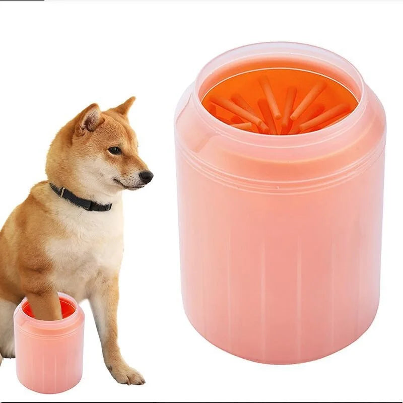 Portable Dog Paw Washer Cup – Soft Silicone Comb Brush Foot Cleaning Cup
