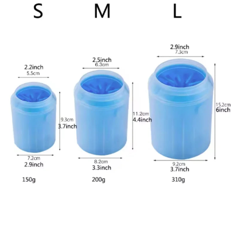 Portable Dog Paw Washer Cup – Soft Silicone Comb Brush Foot Cleaning Cup