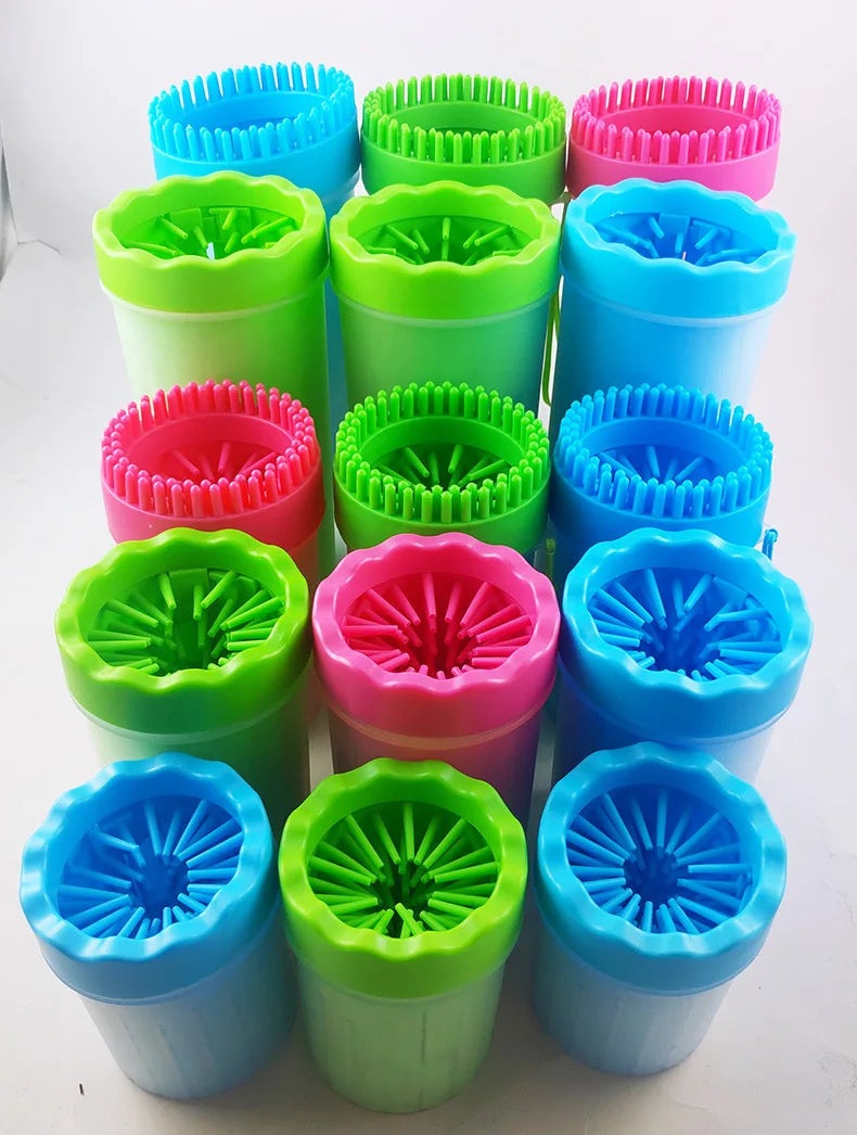 Dog Paw Cleaner Cup – Portable Silicone Bristle Paw Washer (S/M/L)