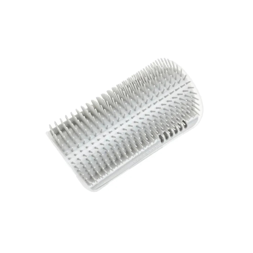 Cat Wall Corner Scratcher & Self-Groomer – Catnip Brush Massage Toy