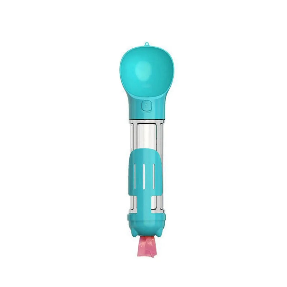 3-in-1 Dog Water Bottle – Portable Dispenser with Food Container & Waste Bag Holder