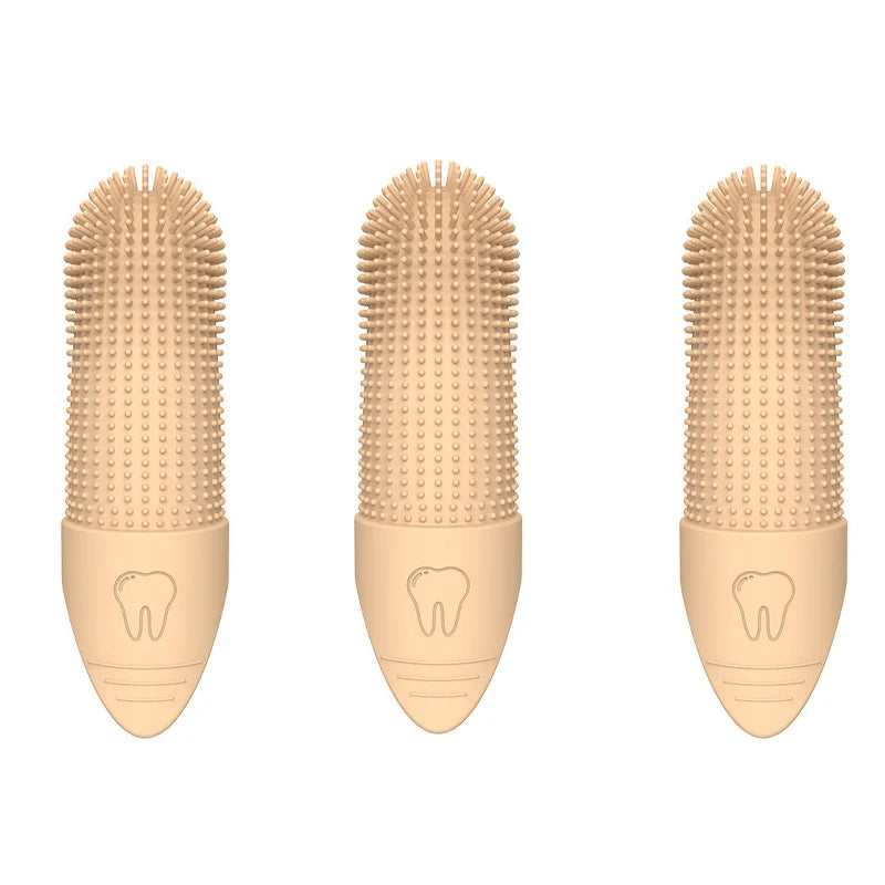 Dog & Cat Finger Toothbrush Set – 3-Pack Silicone 360° Dental Cleaning Kit