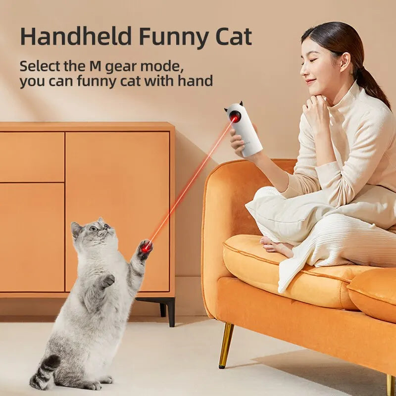 ROJECO Interactive LED Laser Cat Toy – Smart Automatic Teaser for Indoor Cats