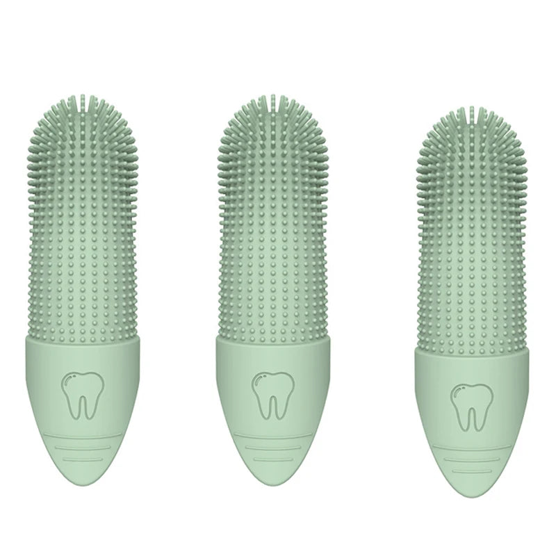 Dog & Cat Finger Toothbrush Set – 3-Pack Silicone 360° Dental Cleaning Kit