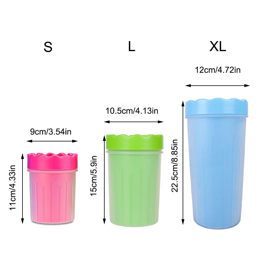 Dog Paw Cleaner Cup – Portable Silicone Bristle Paw Washer (S/M/L)