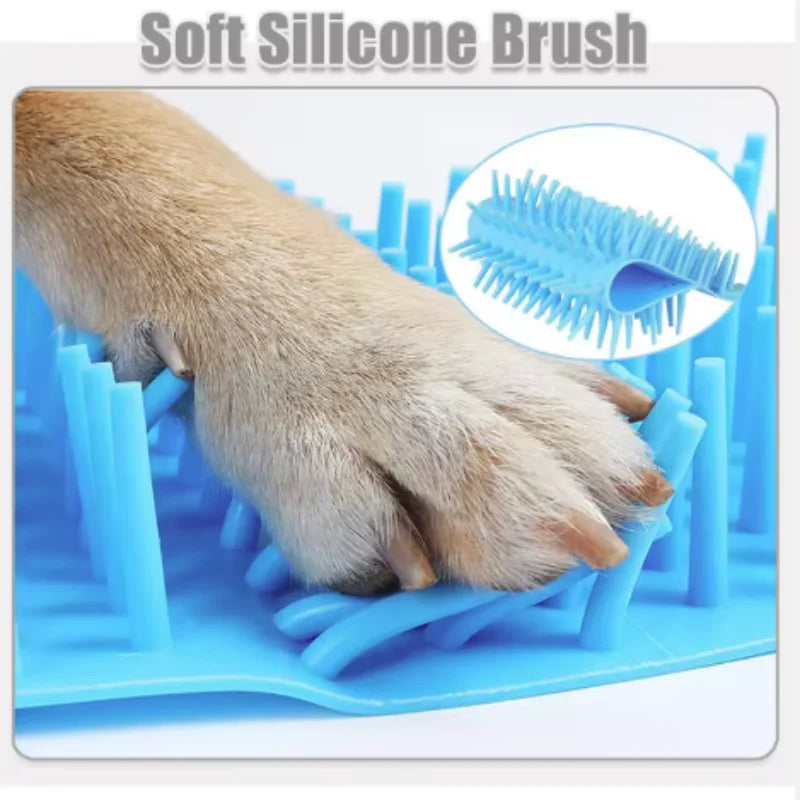 Portable Dog Paw Washer Cup – Soft Silicone Comb Brush Foot Cleaning Cup