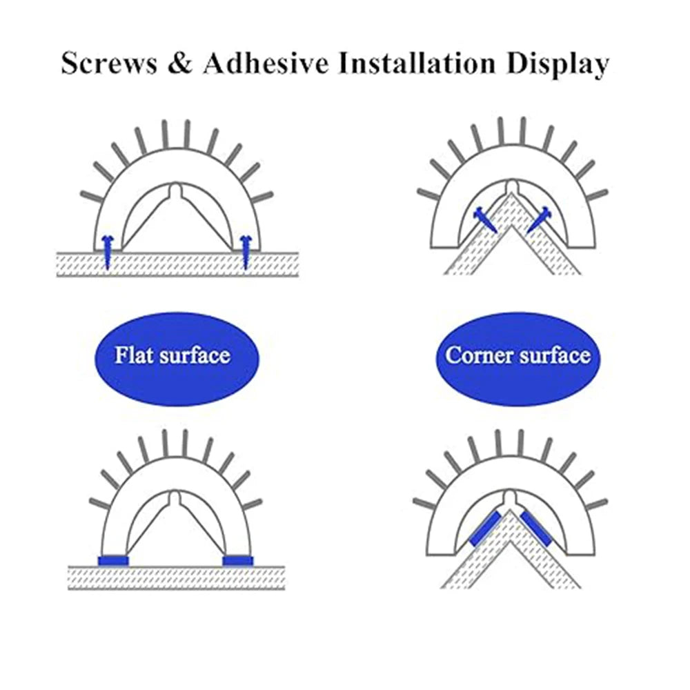 Cat Wall Corner Scratcher & Self-Groomer – Catnip Brush Massage Toy