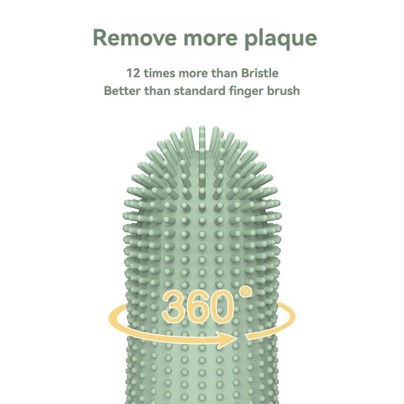 Dog & Cat Finger Toothbrush Set – 3-Pack Silicone 360° Dental Cleaning Kit