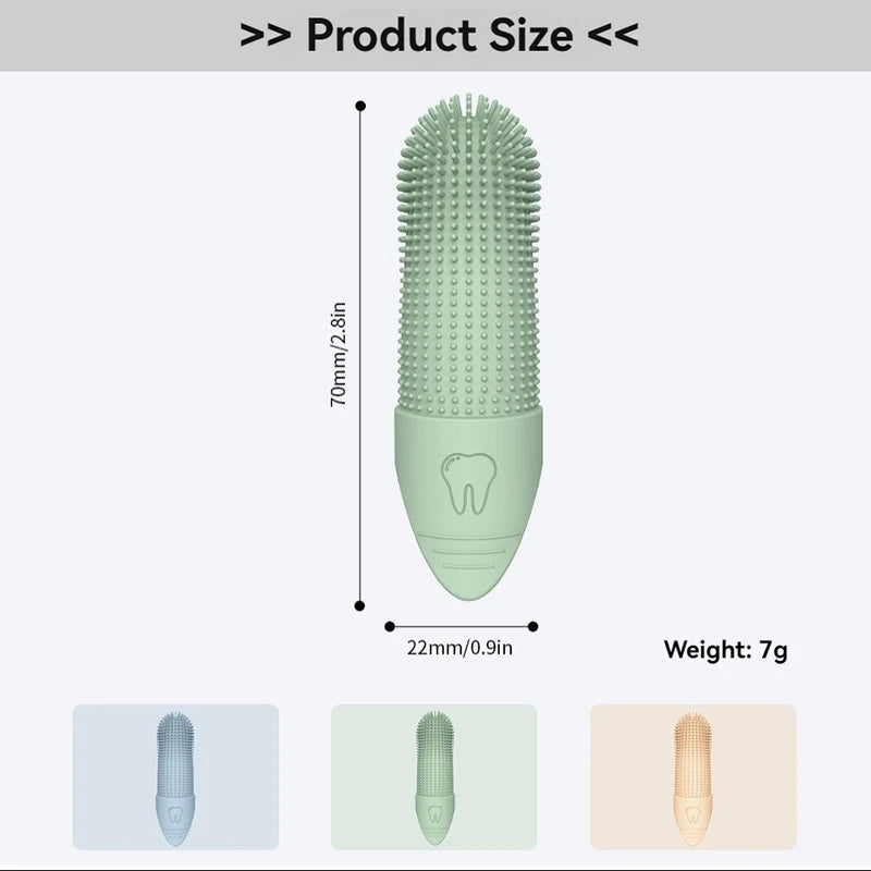 Dog & Cat Finger Toothbrush Set – 3-Pack Silicone 360° Dental Cleaning Kit