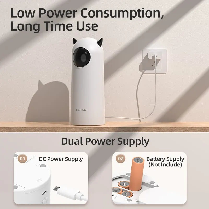 ROJECO Interactive LED Laser Cat Toy – Smart Automatic Teaser for Indoor Cats