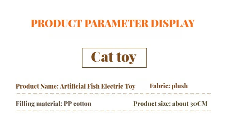 Electric Wiggling Fish Cat Toy – USB Rechargeable Realistic Catnip Plush Toy