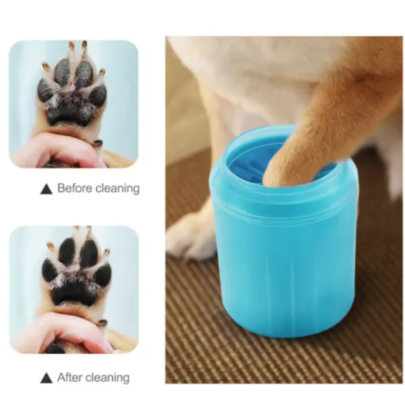 Portable Dog Paw Washer Cup – Soft Silicone Comb Brush Foot Cleaning Cup