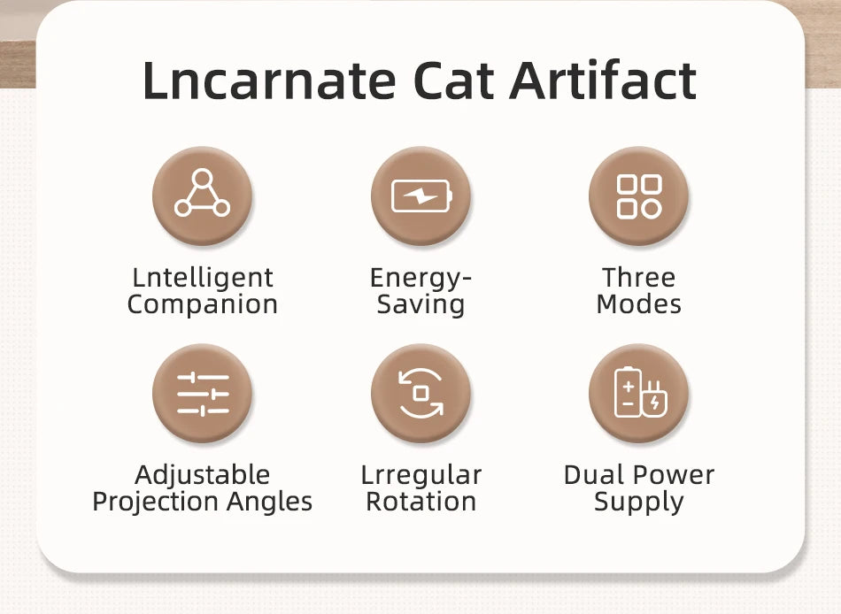 ROJECO Interactive LED Laser Cat Toy – Smart Automatic Teaser for Indoor Cats