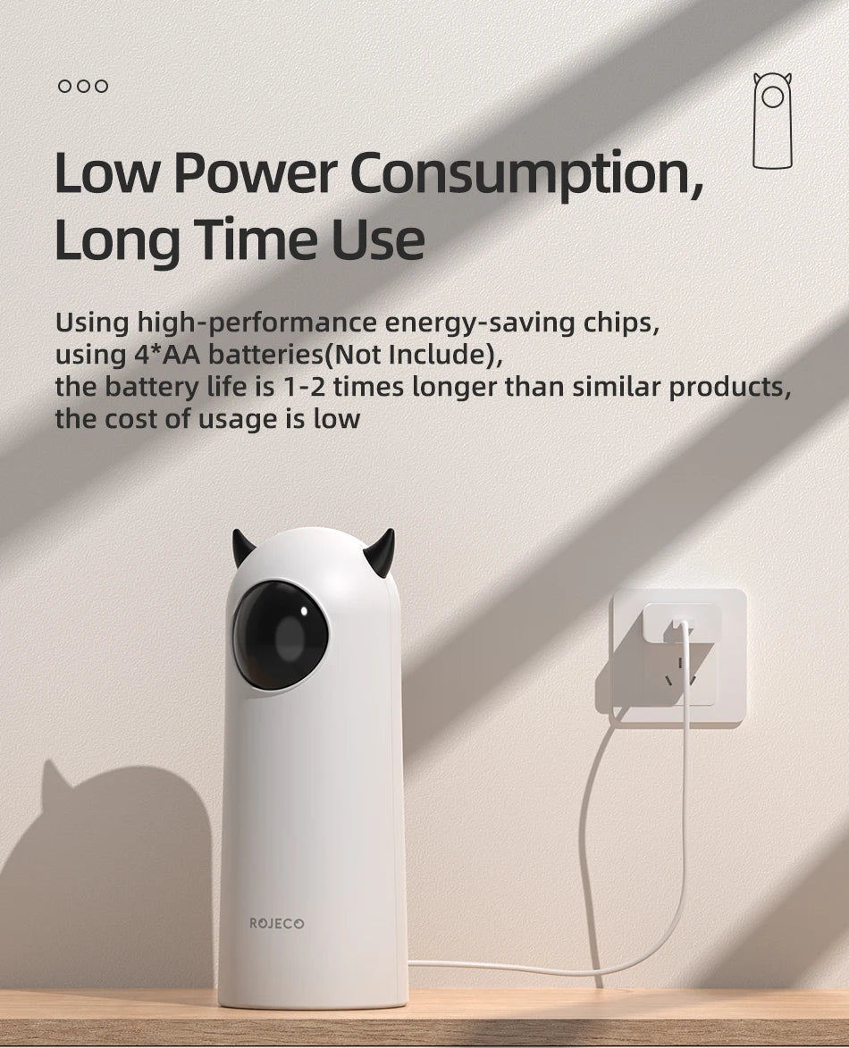 ROJECO Interactive LED Laser Cat Toy – Smart Automatic Teaser for Indoor Cats