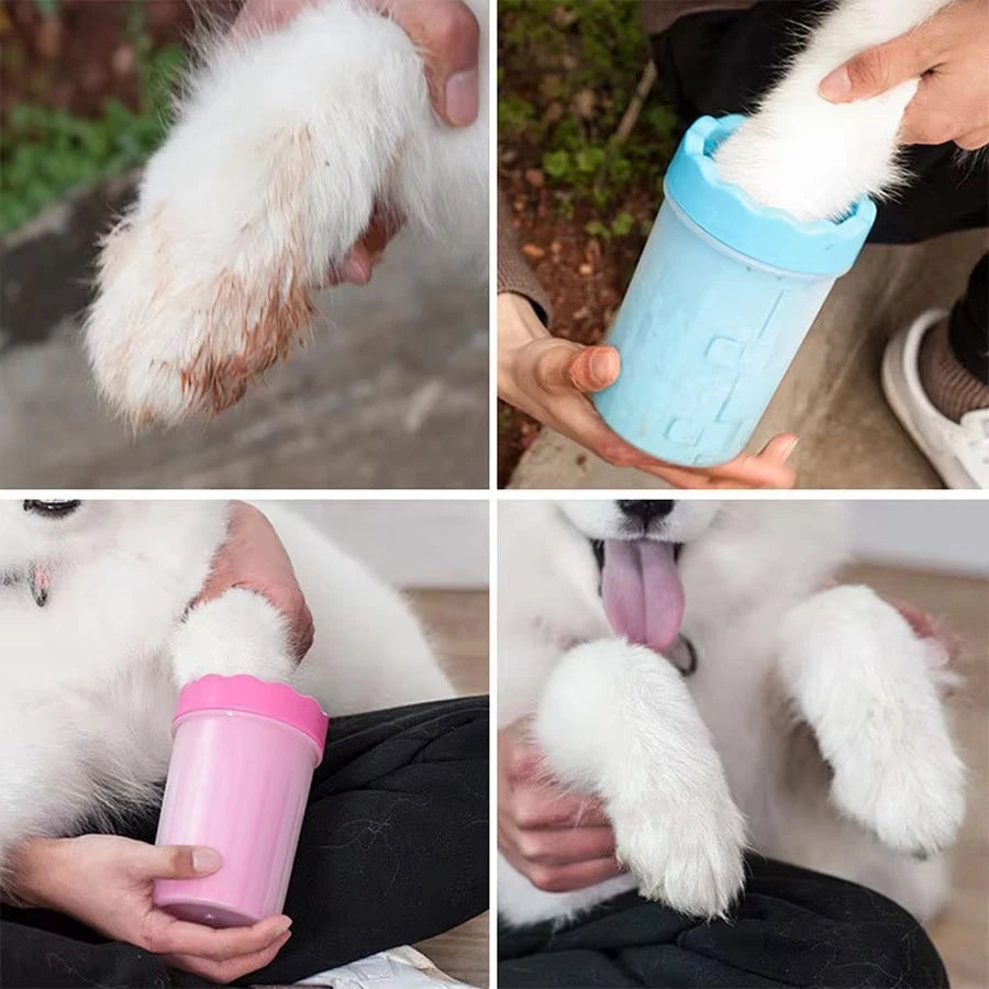 Dog Paw Cleaner Cup – Portable Silicone Bristle Paw Washer (S/M/L)